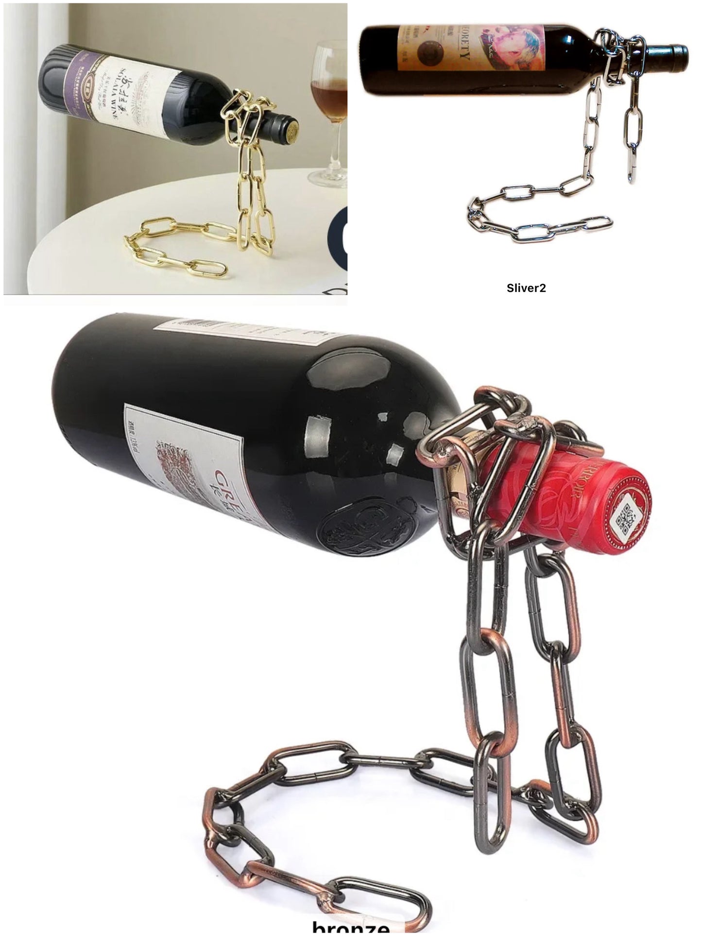 Chain wine holder