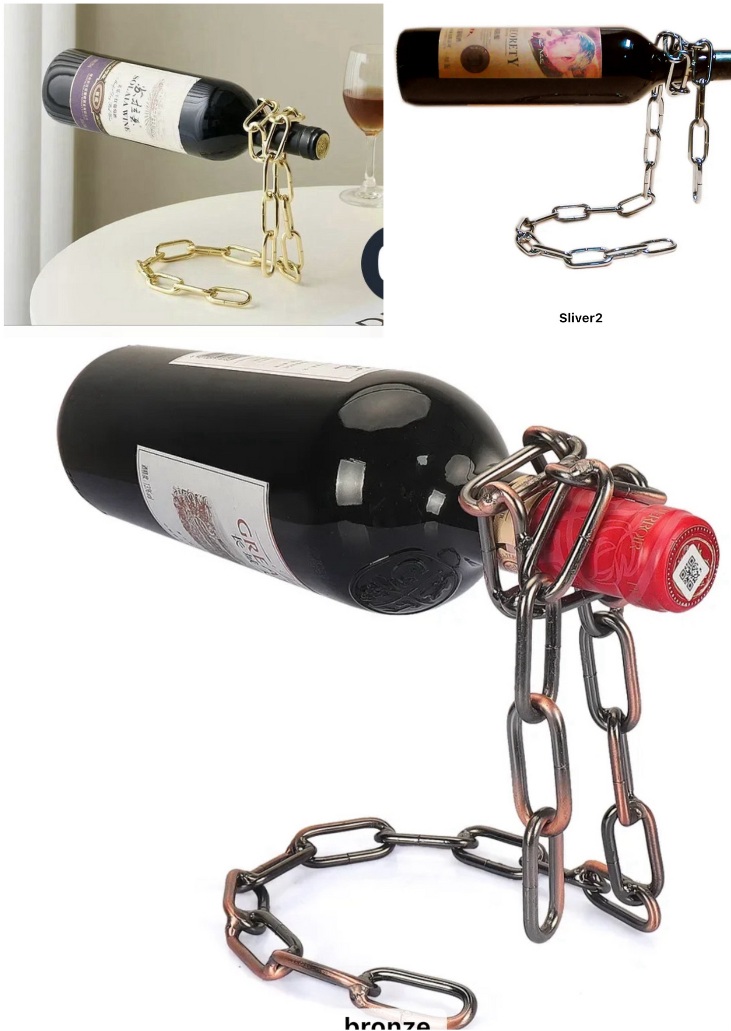 Chain wine holder