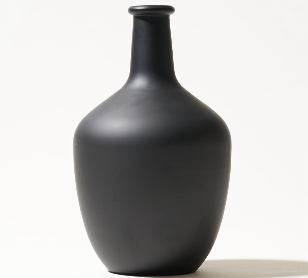 Matte Black Bottle Glass vase